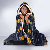 Love Giraffe Christmas Hooded Blanket Xmas Holiday Patterns - Wonder Print Shop