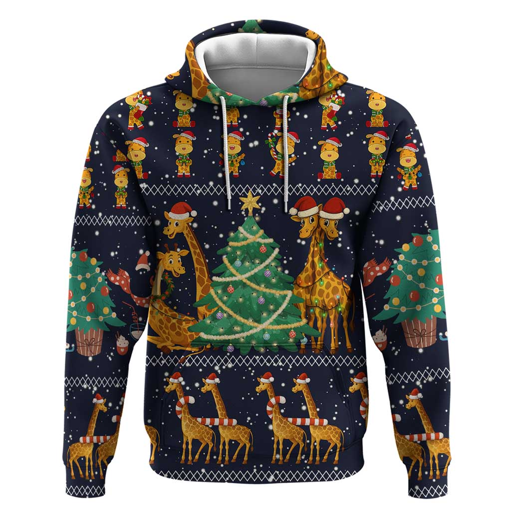 Love Giraffe Christmas Hoodie Xmas Holiday Patterns - Wonder Print Shop