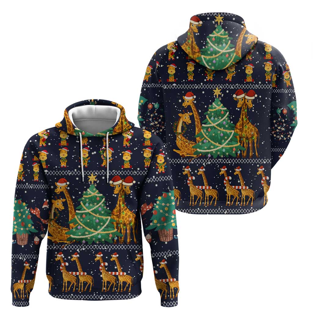 Love Giraffe Christmas Hoodie Xmas Holiday Patterns - Wonder Print Shop