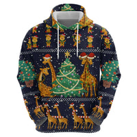 Love Giraffe Christmas Hoodie Xmas Holiday Patterns - Wonder Print Shop