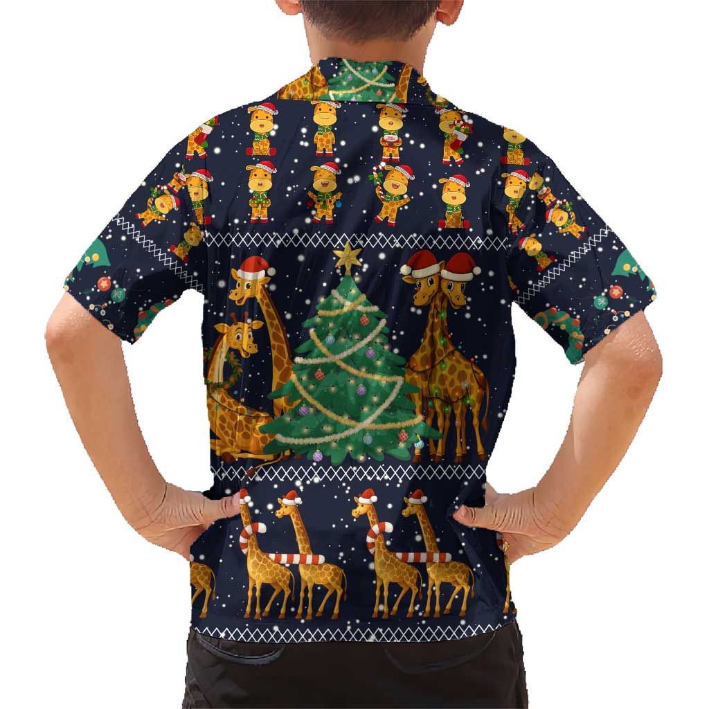 Love Giraffe Christmas Kid Hawaiian Shirt Xmas Holiday Patterns - Wonder Print Shop