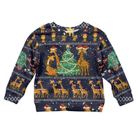 Love Giraffe Christmas Kid Ugly Christmas Sweater Xmas Holiday Patterns - Wonder Print Shop