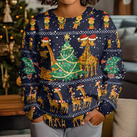 Love Giraffe Christmas Kid Ugly Christmas Sweater Xmas Holiday Patterns - Wonder Print Shop