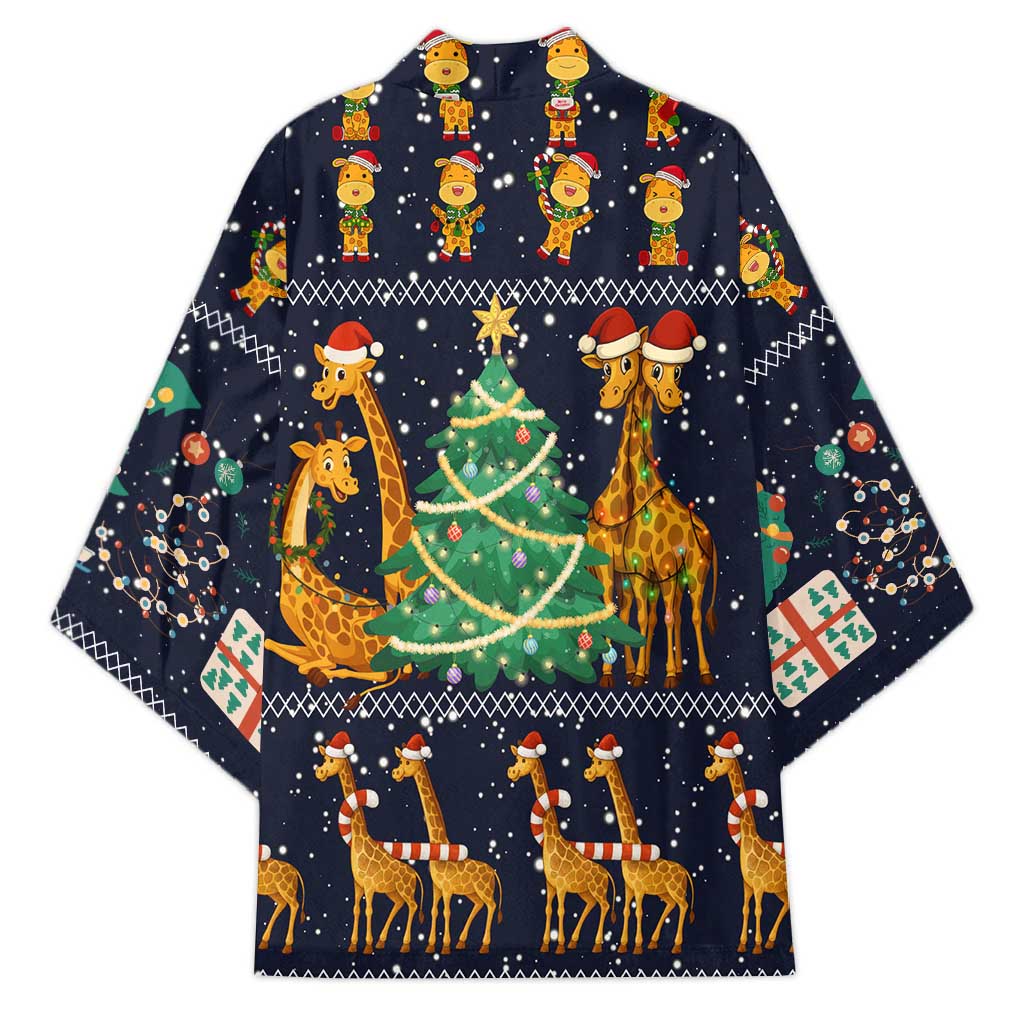 Love Giraffe Christmas Kimono Xmas Holiday Patterns - Wonder Print Shop