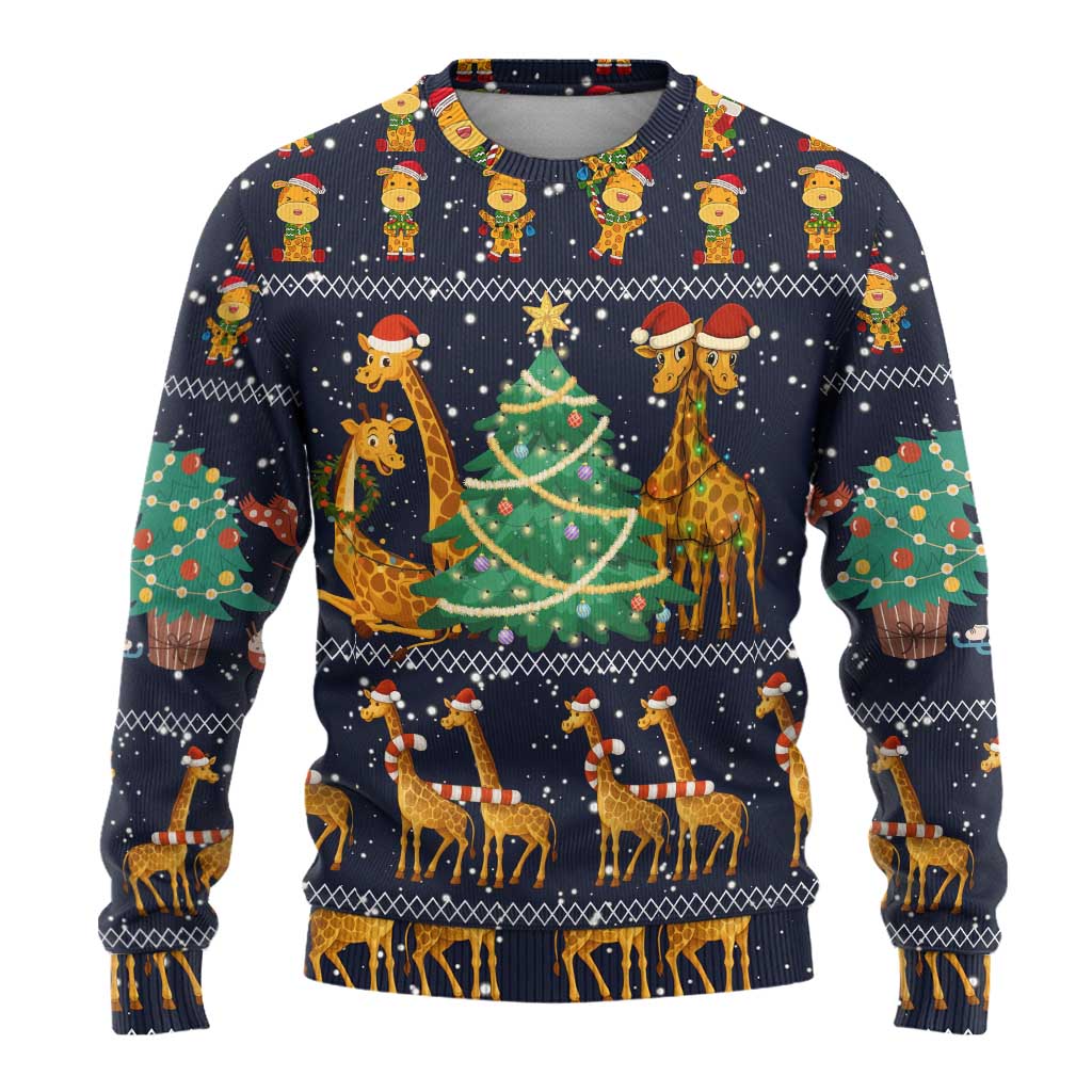 Love Giraffe Christmas Ugly Christmas Sweater Xmas Holiday Patterns - Wonder Print Shop