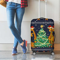Love Giraffe Christmas Luggage Cover Xmas Holiday Patterns - Wonder Print Shop