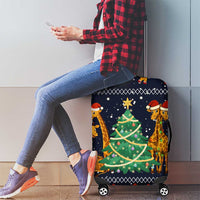 Love Giraffe Christmas Luggage Cover Xmas Holiday Patterns - Wonder Print Shop