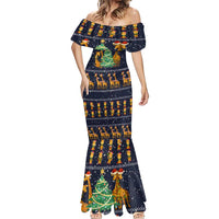 Love Giraffe Christmas Mermaid Dress Xmas Holiday Patterns - Wonder Print Shop