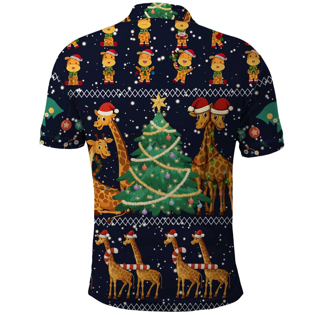 Love Giraffe Christmas Polo Shirt Xmas Holiday Patterns - Wonder Print Shop