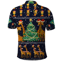 Love Giraffe Christmas Polo Shirt Xmas Holiday Patterns - Wonder Print Shop