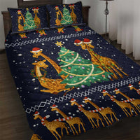 Love Giraffe Christmas Quilt Bed Set Xmas Holiday Patterns - Wonder Print Shop