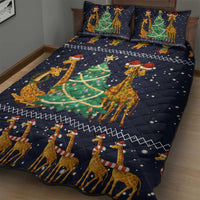 Love Giraffe Christmas Quilt Bed Set Xmas Holiday Patterns - Wonder Print Shop