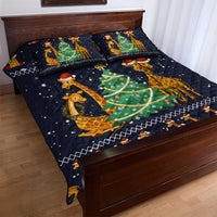 Love Giraffe Christmas Quilt Bed Set Xmas Holiday Patterns - Wonder Print Shop