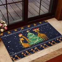 Love Giraffe Christmas Rubber Doormat Xmas Holiday Patterns - Wonder Print Shop