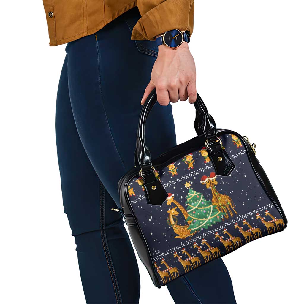 Love Giraffe Christmas Shoulder Handbag Xmas Holiday Patterns - Wonder Print Shop