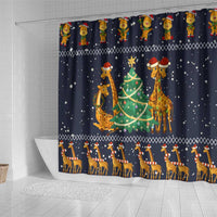 Love Giraffe Christmas Shower Curtain Xmas Holiday Patterns - Wonder Print Shop