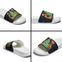 Love Giraffe Christmas Slide Sandals Xmas Holiday Patterns - Wonder Print Shop