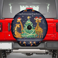 Love Giraffe Christmas Spare Tire Cover Xmas Holiday Patterns - Wonder Print Shop
