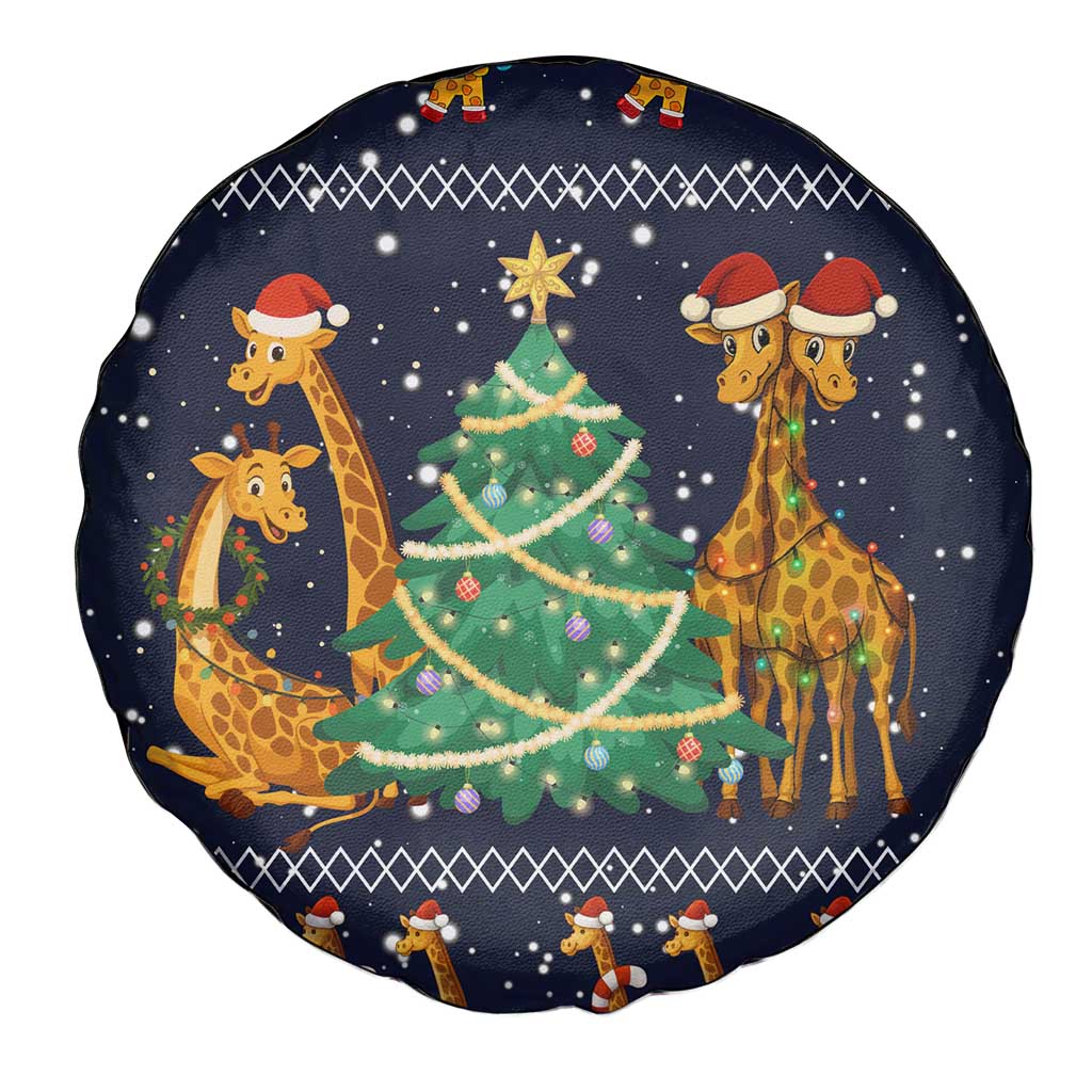 Love Giraffe Christmas Spare Tire Cover Xmas Holiday Patterns - Wonder Print Shop