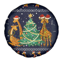 Love Giraffe Christmas Spare Tire Cover Xmas Holiday Patterns - Wonder Print Shop