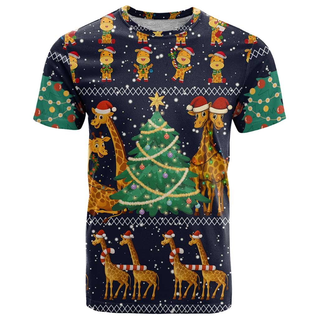 Love Giraffe Christmas T Shirt Xmas Holiday Patterns - Wonder Print Shop