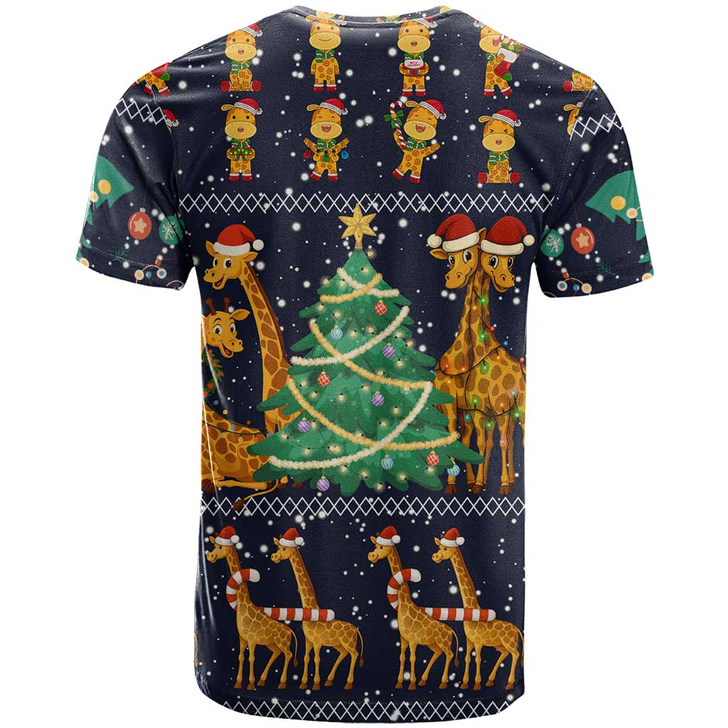 Love Giraffe Christmas T Shirt Xmas Holiday Patterns - Wonder Print Shop