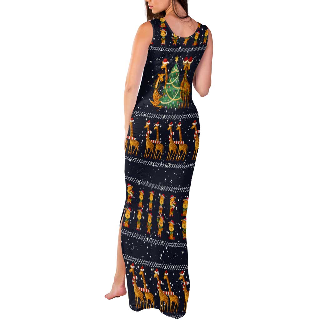 Love Giraffe Christmas Tank Maxi Dress Xmas Holiday Patterns - Wonder Print Shop