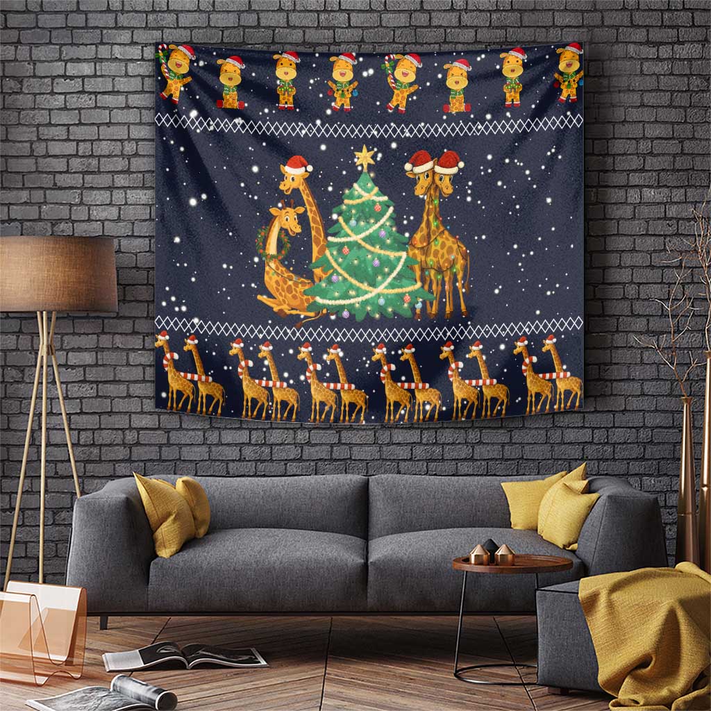 Love Giraffe Christmas Tapestry Xmas Holiday Patterns - Wonder Print Shop