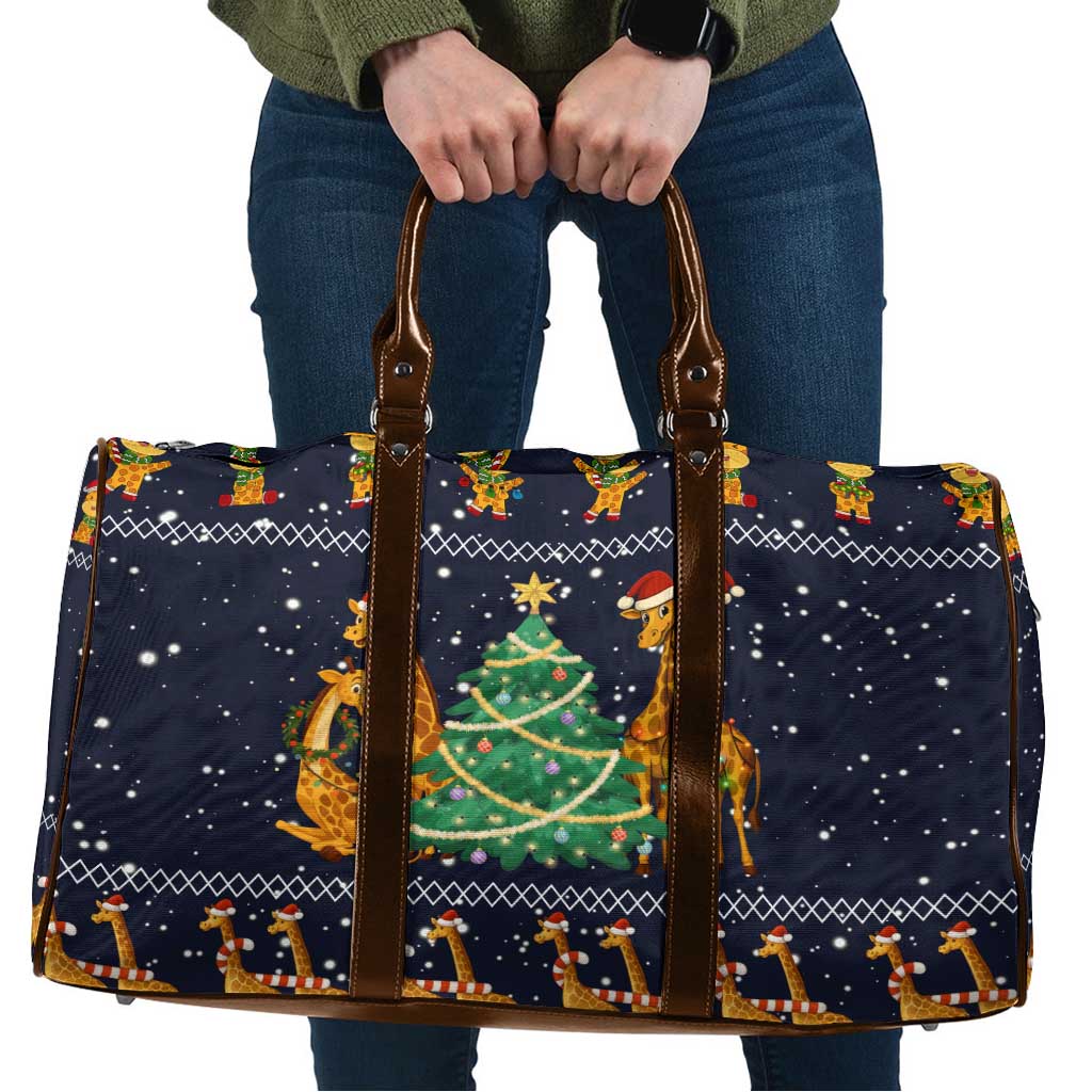 Love Giraffe Christmas Travel Bag Xmas Holiday Patterns - Wonder Print Shop