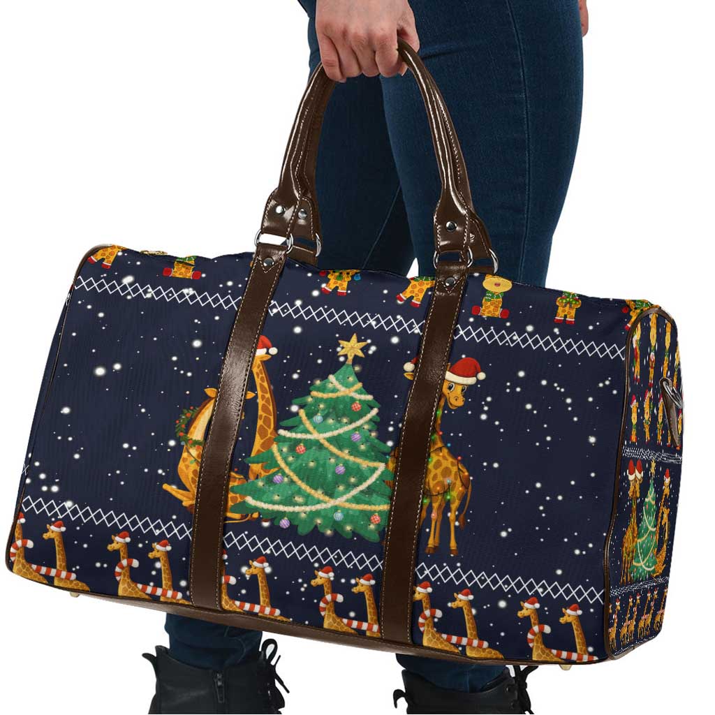 Love Giraffe Christmas Travel Bag Xmas Holiday Patterns - Wonder Print Shop