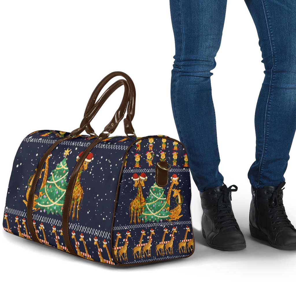 Love Giraffe Christmas Travel Bag Xmas Holiday Patterns - Wonder Print Shop