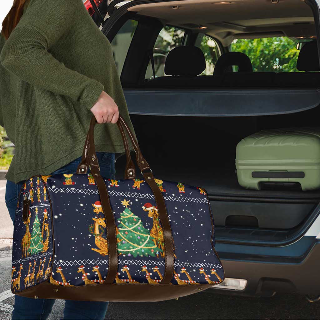 Love Giraffe Christmas Travel Bag Xmas Holiday Patterns - Wonder Print Shop