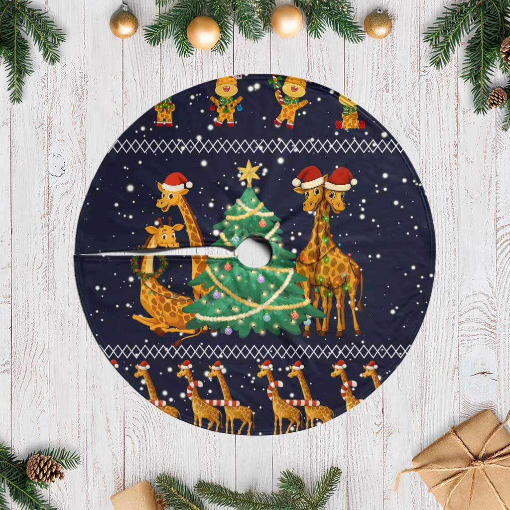 Love Giraffe Christmas Tree Skirt Xmas Holiday Patterns - Wonder Print Shop