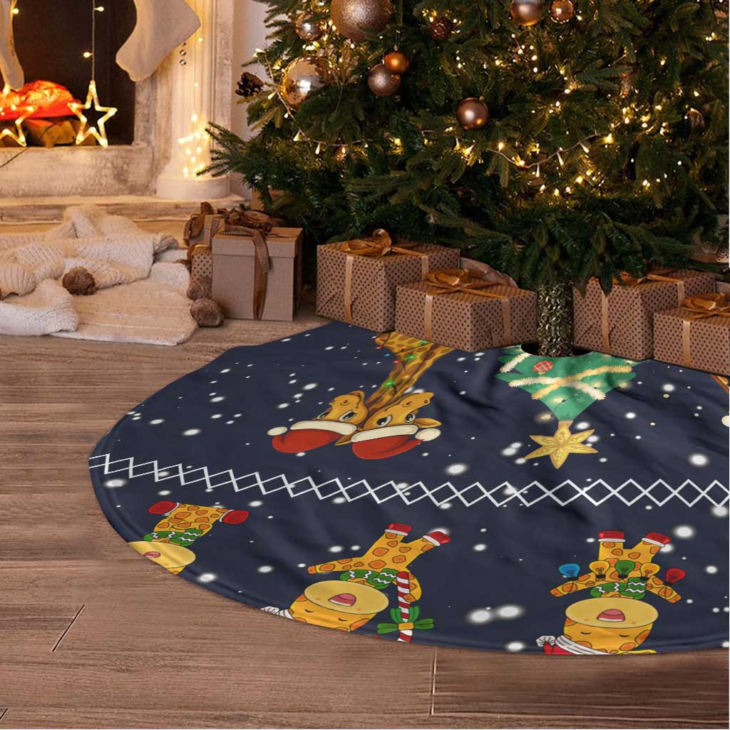 Love Giraffe Christmas Tree Skirt Xmas Holiday Patterns - Wonder Print Shop