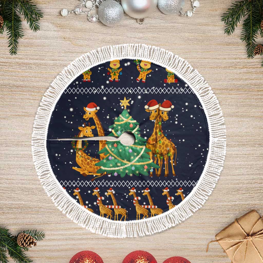 Love Giraffe Christmas Tree Skirt Xmas Holiday Patterns - Wonder Print Shop