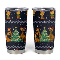 Love Giraffe Christmas Tumbler Cup Xmas Holiday Patterns - Wonder Print Shop