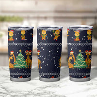 Love Giraffe Christmas Tumbler Cup Xmas Holiday Patterns - Wonder Print Shop