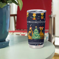 Love Giraffe Christmas Tumbler Cup Xmas Holiday Patterns - Wonder Print Shop