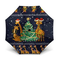 Love Giraffe Christmas Umbrella Xmas Holiday Patterns - Wonder Print Shop