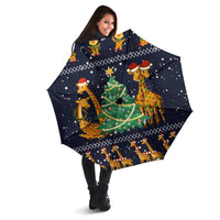 Love Giraffe Christmas Umbrella Xmas Holiday Patterns - Wonder Print Shop