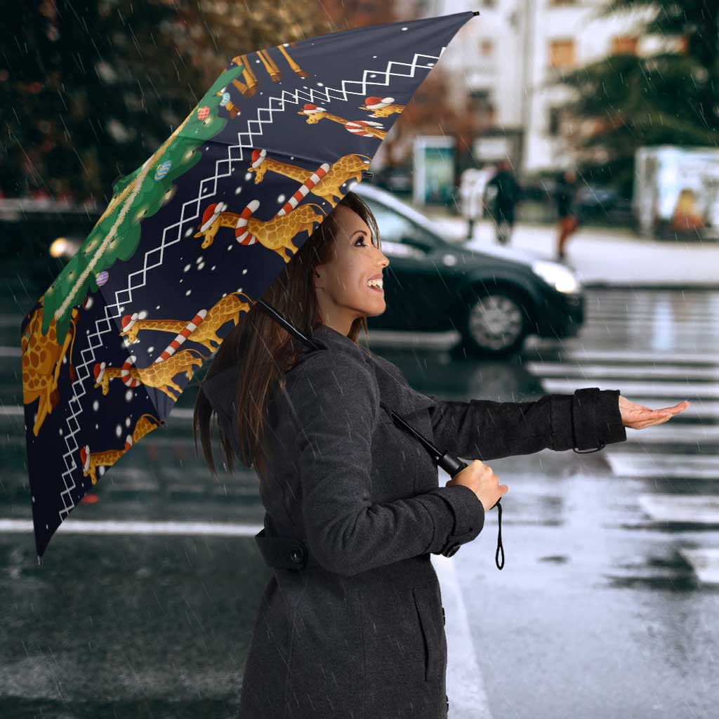 Love Giraffe Christmas Umbrella Xmas Holiday Patterns - Wonder Print Shop