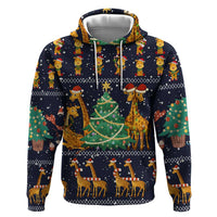 Love Giraffe Christmas Zip Hoodie Xmas Holiday Patterns - Wonder Print Shop
