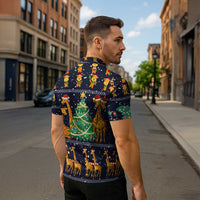 Love Giraffe Christmas Zipper Polo Shirt Xmas Holiday Patterns - Wonder Print Shop