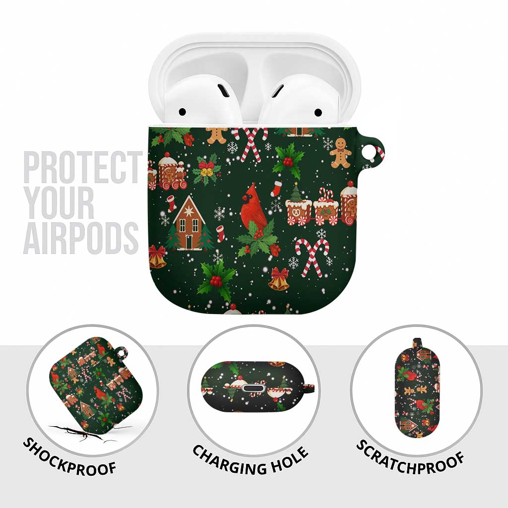 Love Cardinal Xmas Christmas AirPods Case Xmas Holiday Patterns - Wonder Print Shop