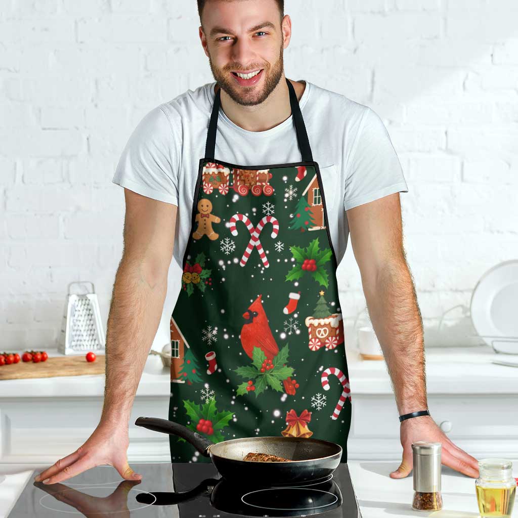 Love Cardinal Xmas Christmas Apron Xmas Holiday Patterns - Wonder Print Shop