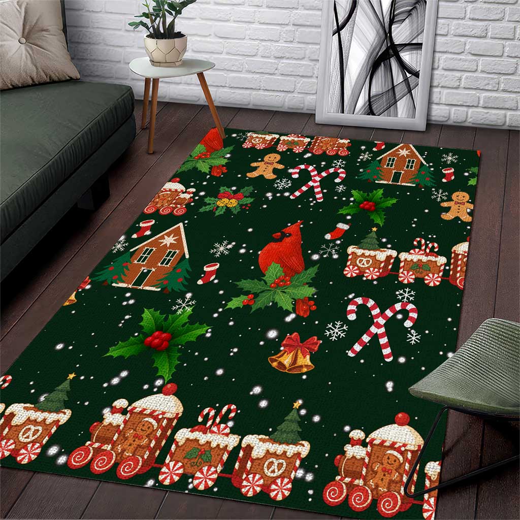 Love Cardinal Xmas Christmas Area Rug Xmas Holiday Patterns - Wonder Print Shop