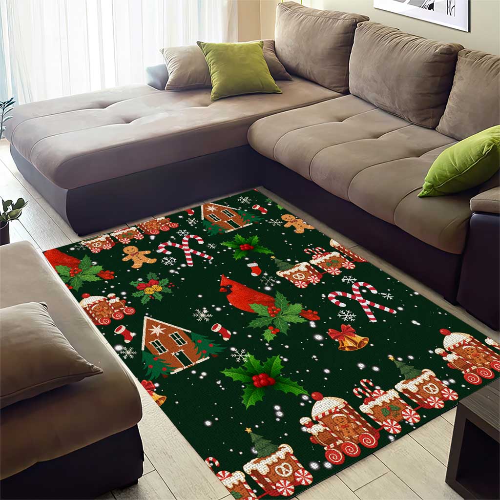 Love Cardinal Xmas Christmas Area Rug Xmas Holiday Patterns - Wonder Print Shop
