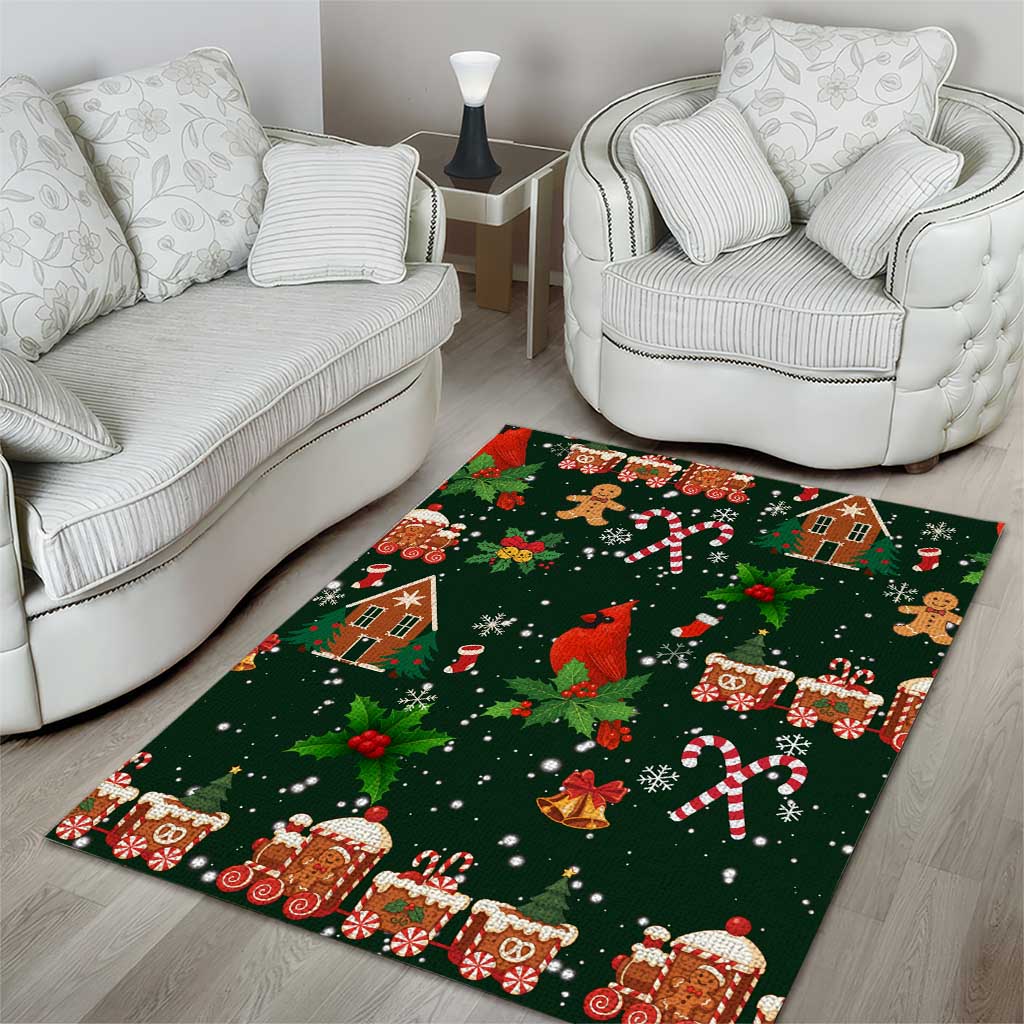 Love Cardinal Xmas Christmas Area Rug Xmas Holiday Patterns - Wonder Print Shop