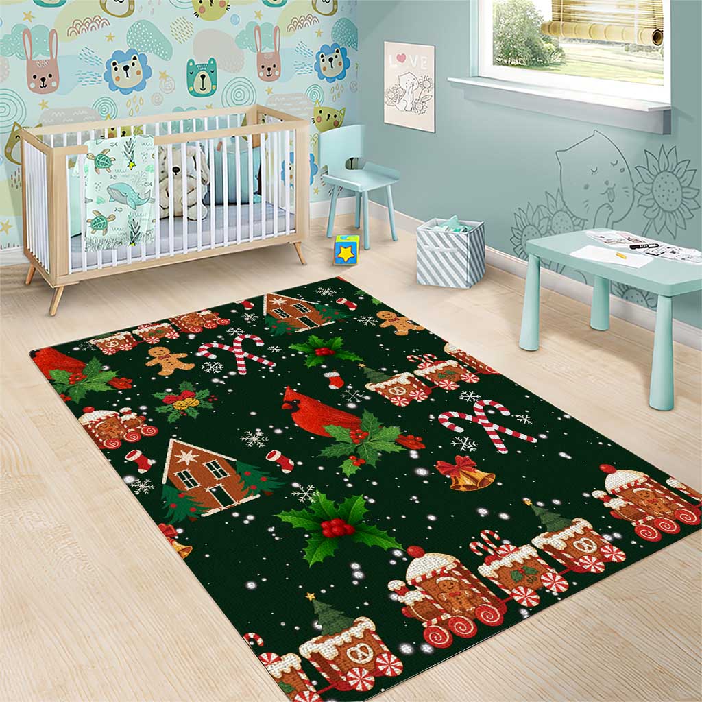 Love Cardinal Xmas Christmas Area Rug Xmas Holiday Patterns - Wonder Print Shop