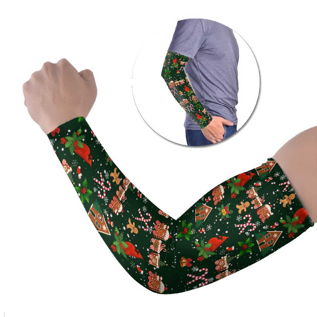 Love Cardinal Xmas Christmas Arm Sleeves Xmas Holiday Patterns - Wonder Print Shop